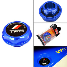 Load image into Gallery viewer, Brand New Jdm TRD Emblem Brushed Blue Engine Oil Filler Cap Badge For Toyota