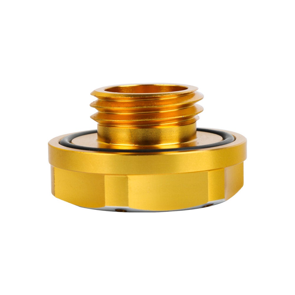 Brand New Jdm Gold Engine Oil Cap With Real Carbon Fiber Mugen Racer Sticker Emblem For Honda / Acura