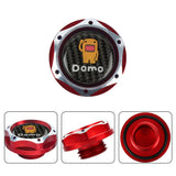 Brand New Jdm Red Engine Oil Cap With Real Carbon Fiber Domo Sticker Emblem For Honda / Acura