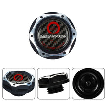 Load image into Gallery viewer, Brand New Jdm Black Engine Oil Cap With Real Carbon Fiber Mugen Sticker Emblem For Honda / Acura