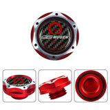 Brand New Jdm Red Engine Oil Cap With Real Carbon Fiber Mugen Sticker Emblem For Honda / Acura