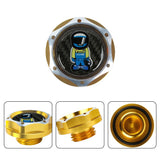 Brand New Jdm Gold Engine Oil Cap With Real Carbon Fiber Spoon Sports Racer Sticker Emblem For Honda / Acura