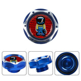 Brand New Jdm Blue Engine Oil Cap With Real Carbon Fiber Spoon Sports Racer Sticker Emblem For Honda / Acura