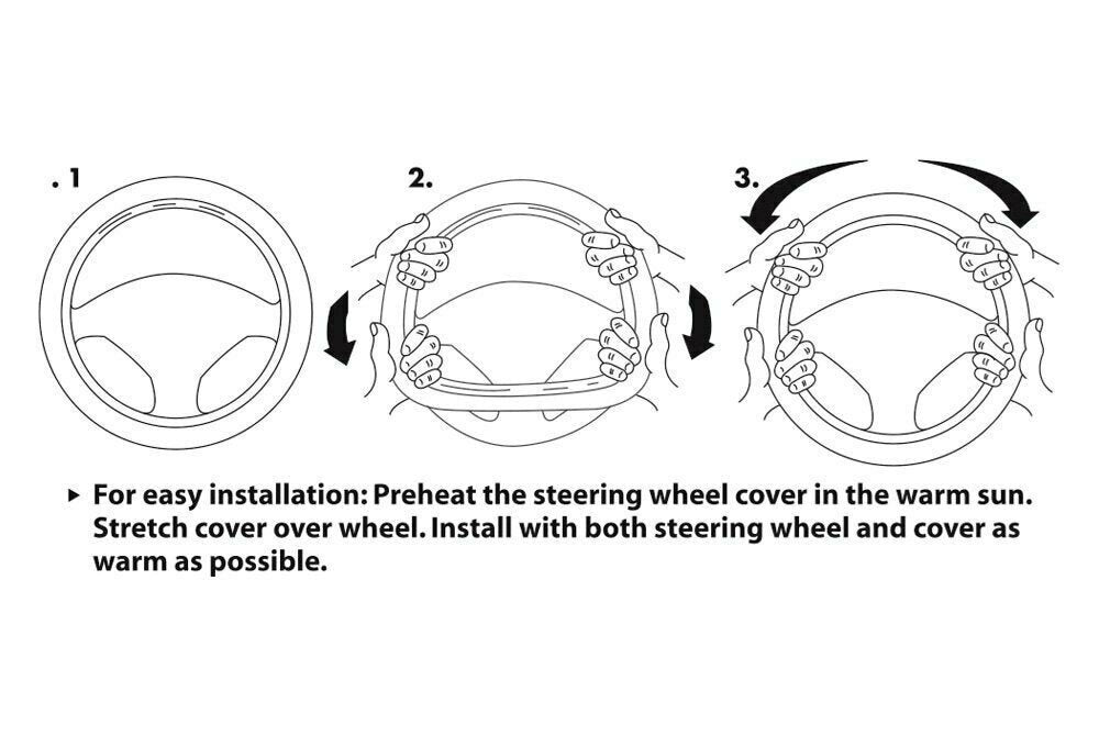 BRAND New Universal Hello Kitty Leather Steering Wheel Cover – Car Truck SUV & Van, Universal Size Fit 14.5"-15.5"