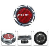 Brand New Jdm Gunmetal Engine Oil Cap With Real Carbon Fiber Nismo Sticker Emblem For Nissan