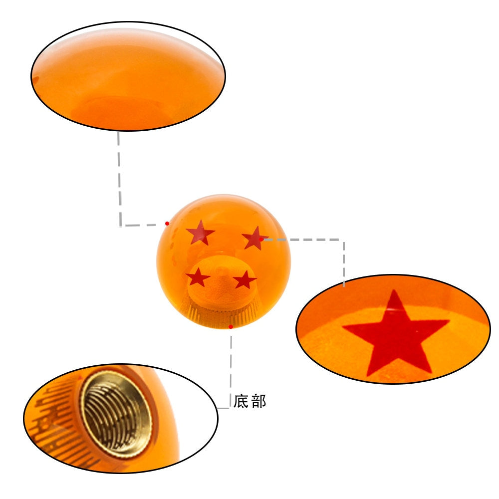 Brand New 4 Star Orange Dragon ball Z Custom 54mm Shift Knob M8x1.25 M10x1.5 M10x1.25 M12x1.25