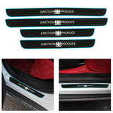 Brand New 4PCS Universal Junction Produce Blue Rubber Car Door Scuff Sill Cover Panel Step Protector