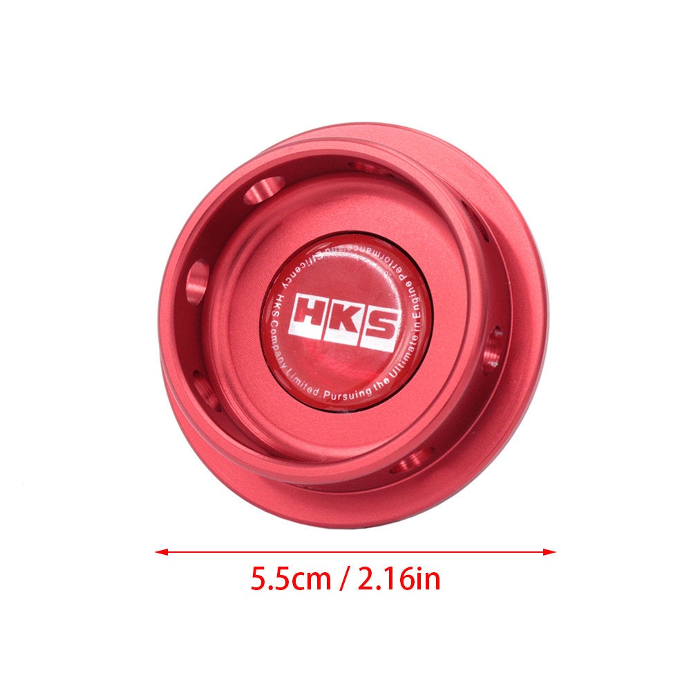 Brand New HKS Red Engine Oil Fuel Filler Cap Billet For Nissan