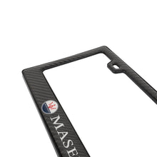 Load image into Gallery viewer, Brand New Universal 100% Real Carbon Fiber Maserati License Plate Frame - 1PCS