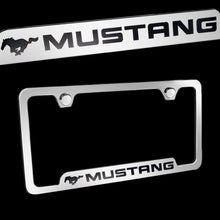 Load image into Gallery viewer, Brand New 1PCS Mustang Chrome Stainless Steel License Plate Frame Officially Licensed