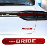 Brand New 1PCS Bride Real Carbon Fiber Car Trunk Side Fenders Door Badge Scratch Guard Sticker