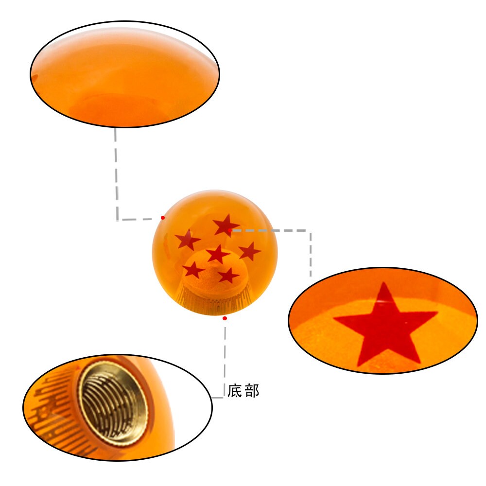 Brand New 6 Star Orange Dragon ball Z Custom 54mm Shift Knob M8x1.25 M10x1.5 M10x1.25 M12x1.25