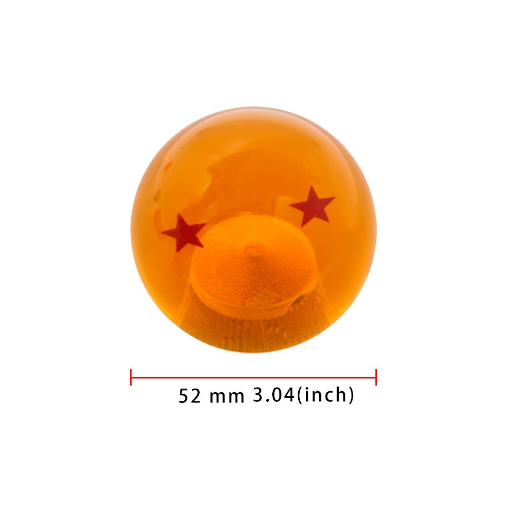 Brand New 2 Star Orange Dragon ball Z Custom 54mm Shift Knob M8x1.25 M10x1.5 M10x1.25 M12x1.25