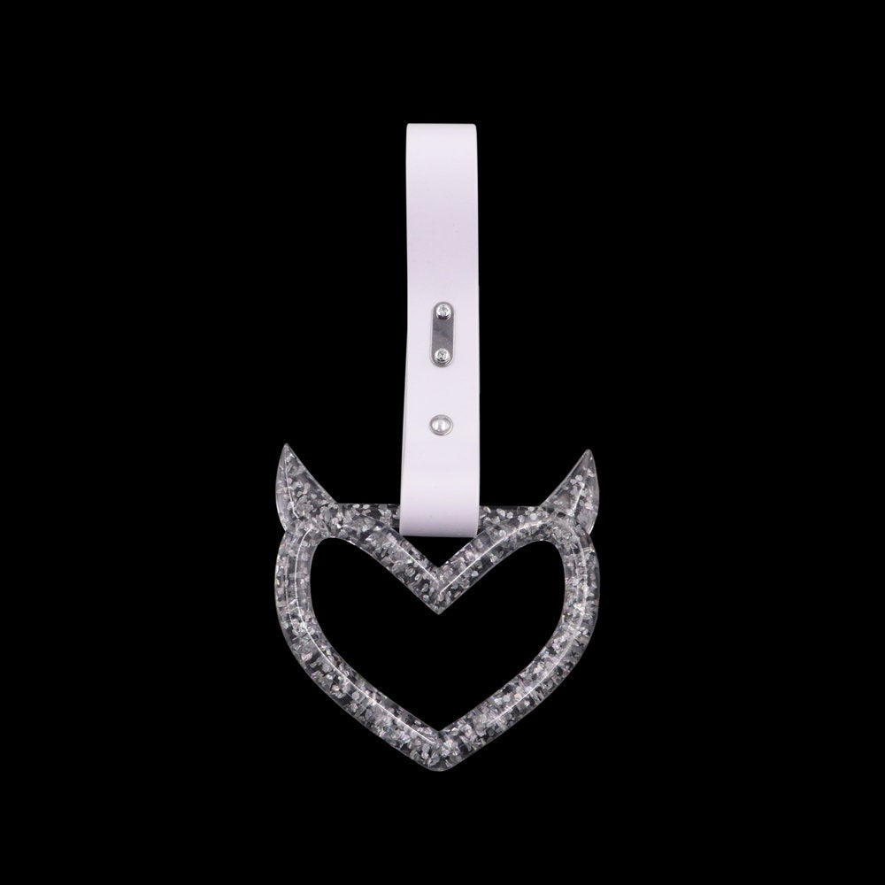 Brand New Devil Demon Heart Silver JDM TSURIKAWA Ring Subway Train Bus Handle Strap Charm Drift