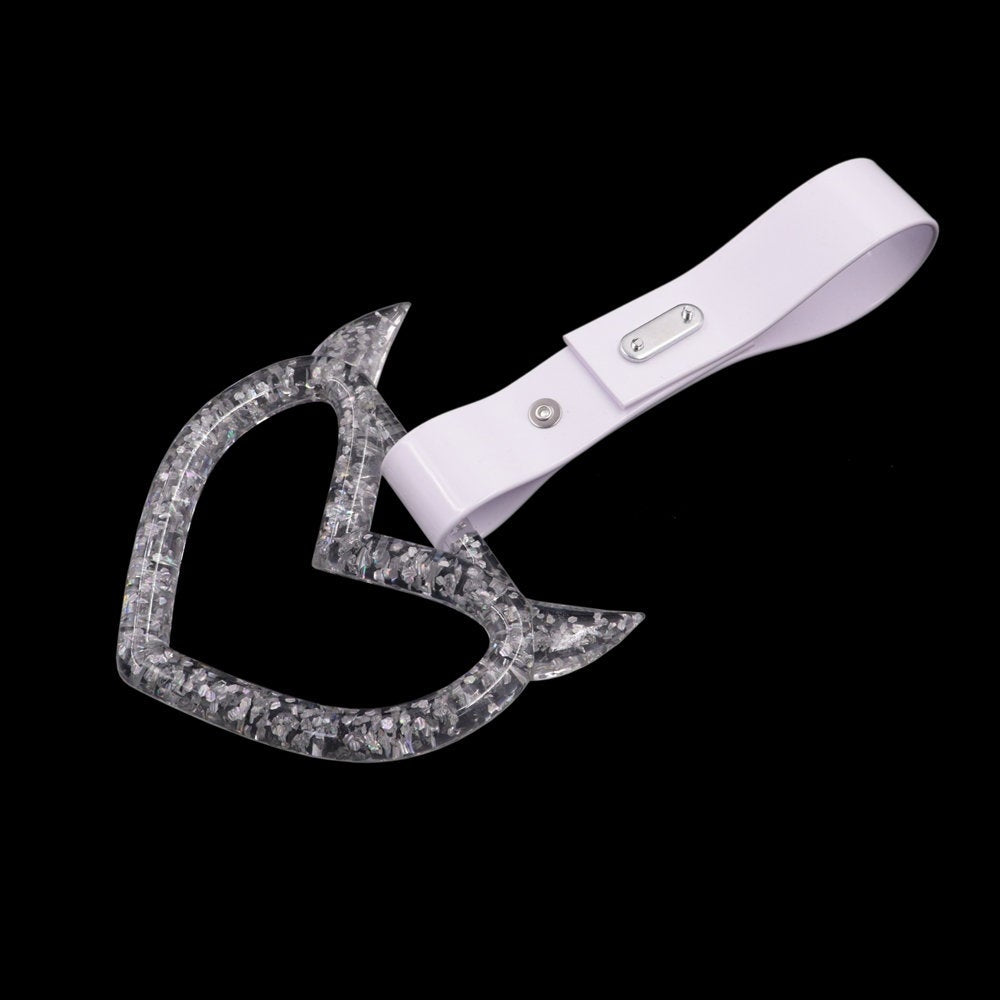 Brand New Devil Demon Heart Silver JDM TSURIKAWA Ring Subway Train Bus Handle Strap Charm Drift