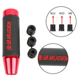 Brand New 13CM Red Universal Mugen Aluminum+Leather Gear Shift Knob Shifter Lever Head