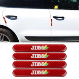 Brand New 4PCS JDM Real Carbon Fiber Car Trunk Side Fenders Door Badge Scratch Guard Sticker