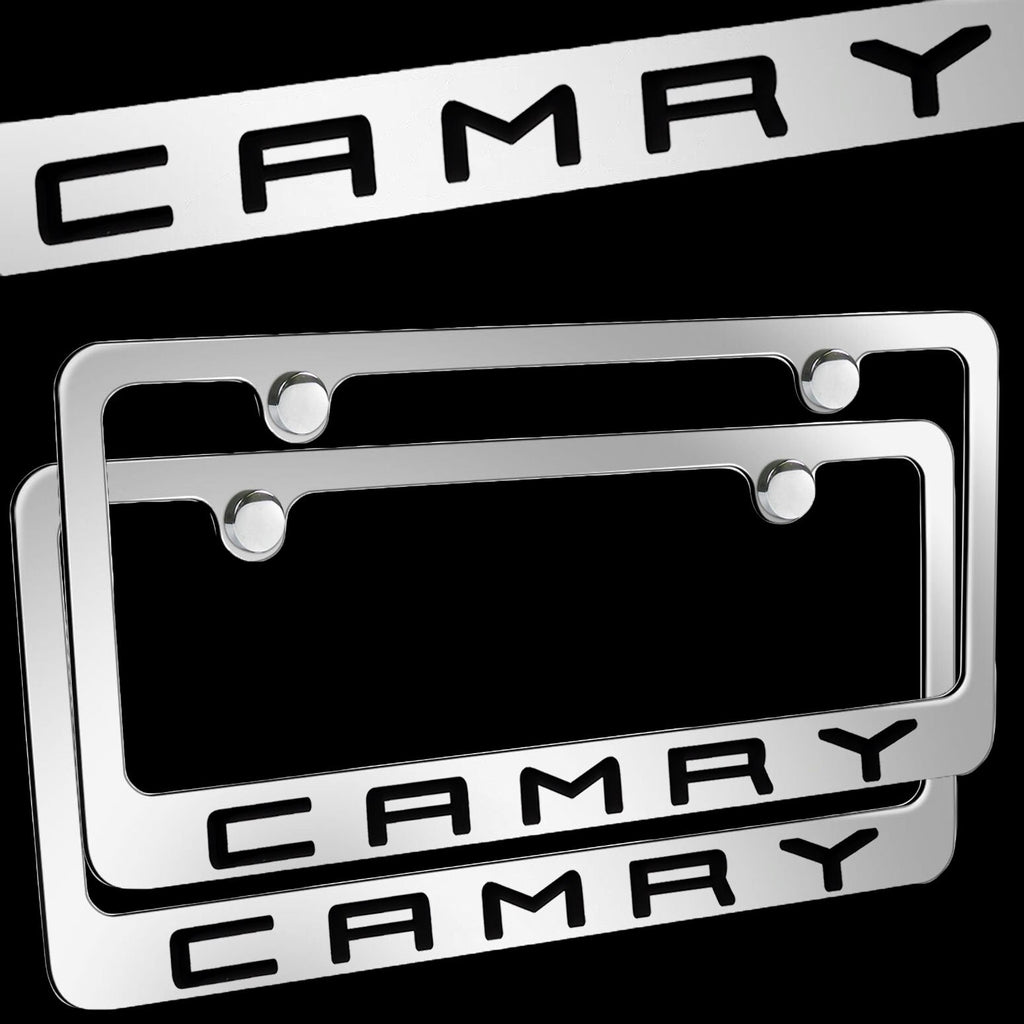 Brand New 2PCS Toyota Camry Chrome Plated Brass License Plate Frame Officially Licensed