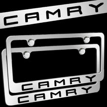 Load image into Gallery viewer, Brand New 2PCS Toyota Camry Chrome Plated Brass License Plate Frame Officially Licensed