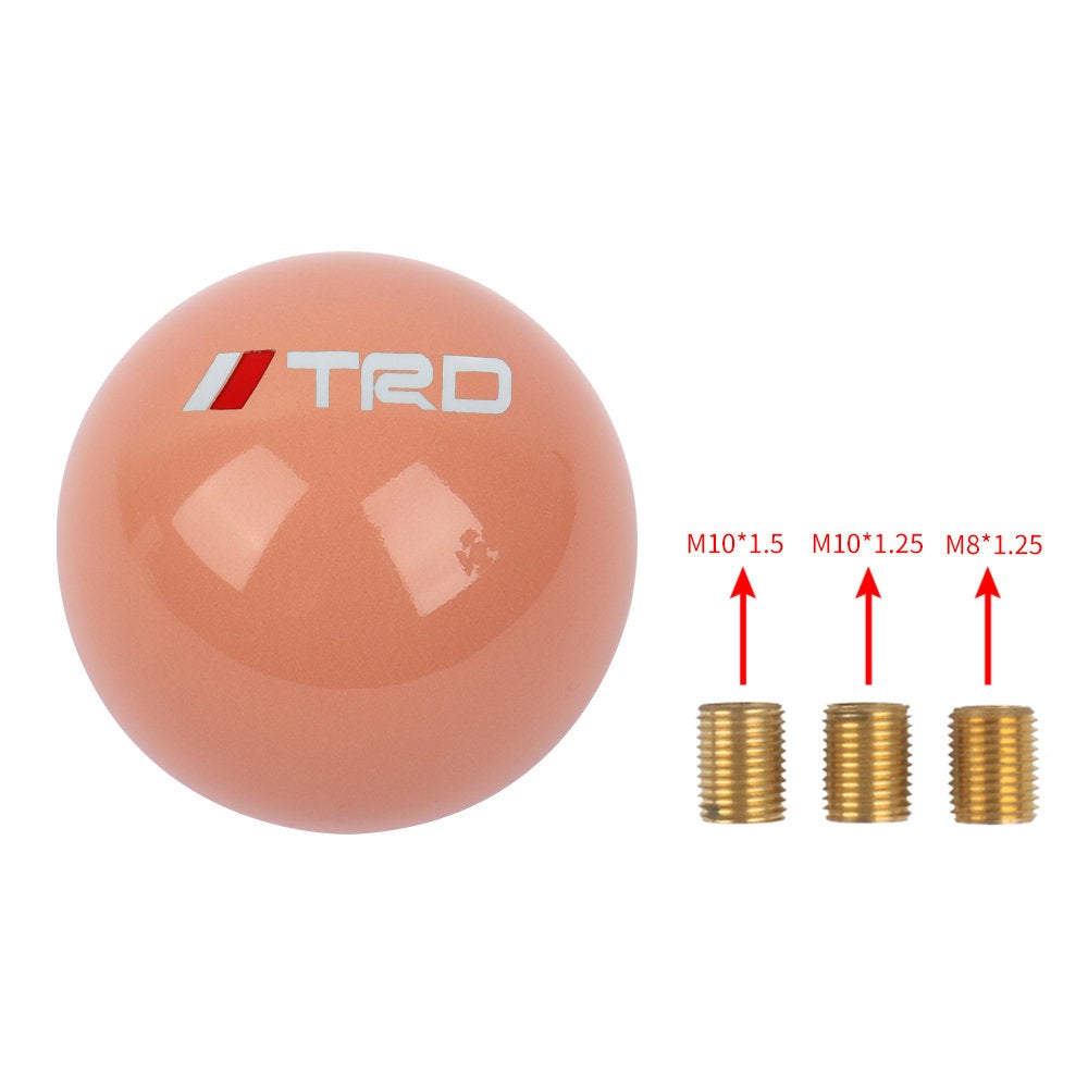 Brand New Universal TRD JDM Glow In The Dark Red Round Ball Shift Knob For Toyota Scion Wrx Subaru M12X1.25 M8 M10 M12 Thread