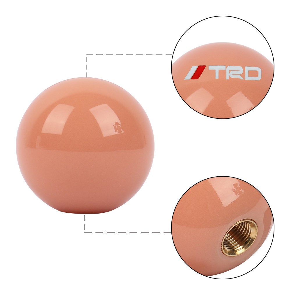 Brand New Universal TRD JDM Glow In The Dark Red Round Ball Shift Knob For Toyota Scion Wrx Subaru M12X1.25 M8 M10 M12 Thread