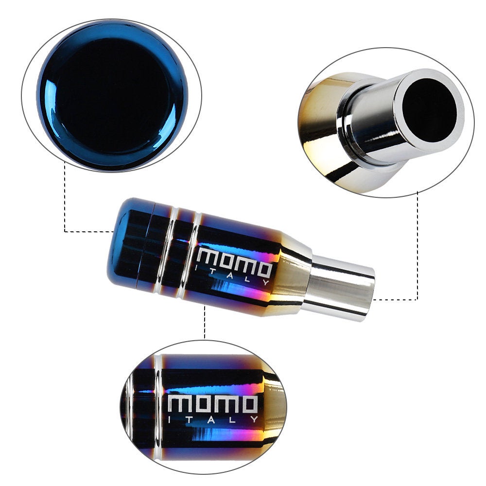 Brand New Universal JDM Momo Aluminum Burnt Blue Automatic Gear Stick Shift Knob Lever Shifter