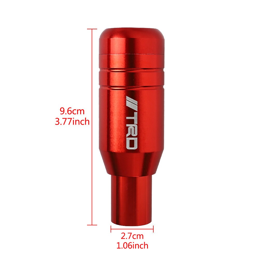 Brand New Universal JDM TRD Aluminum Red Automatic Gear Stick Shift Knob Lever Shifter