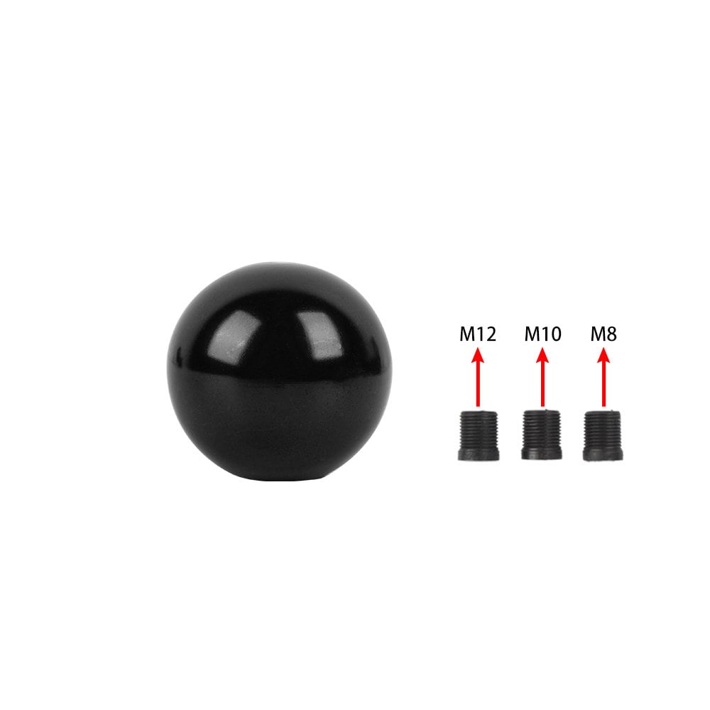 Brand New Universal HKS Black Aluminum Round Ball Shift Knob Manual Car Racing Gear Shifter M8 M10 M12