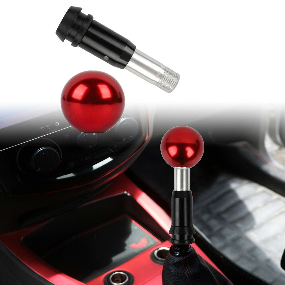 Brand New Universal Red Aluminum Round Ball Shift Knob Manual Car Racing Gear Shifter M8 M10 M12