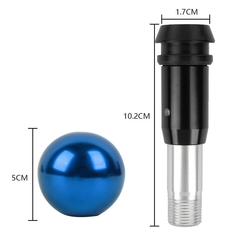 Brand New Universal Blue Aluminum Round Ball Shift Knob Manual Car Racing Gear Shifter M8 M10 M12