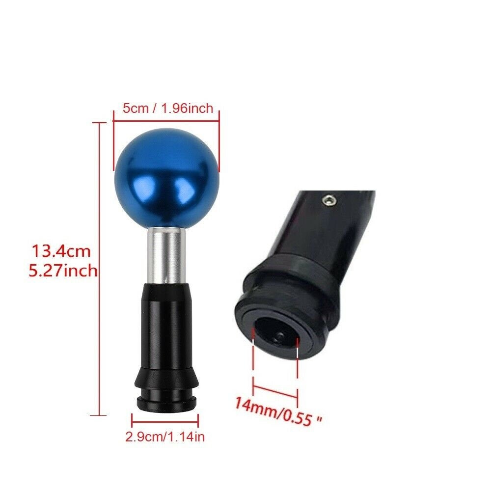 Brand New Universal Blue Aluminum Round Ball Shift Knob Manual Car Racing Gear Shifter M8 M10 M12