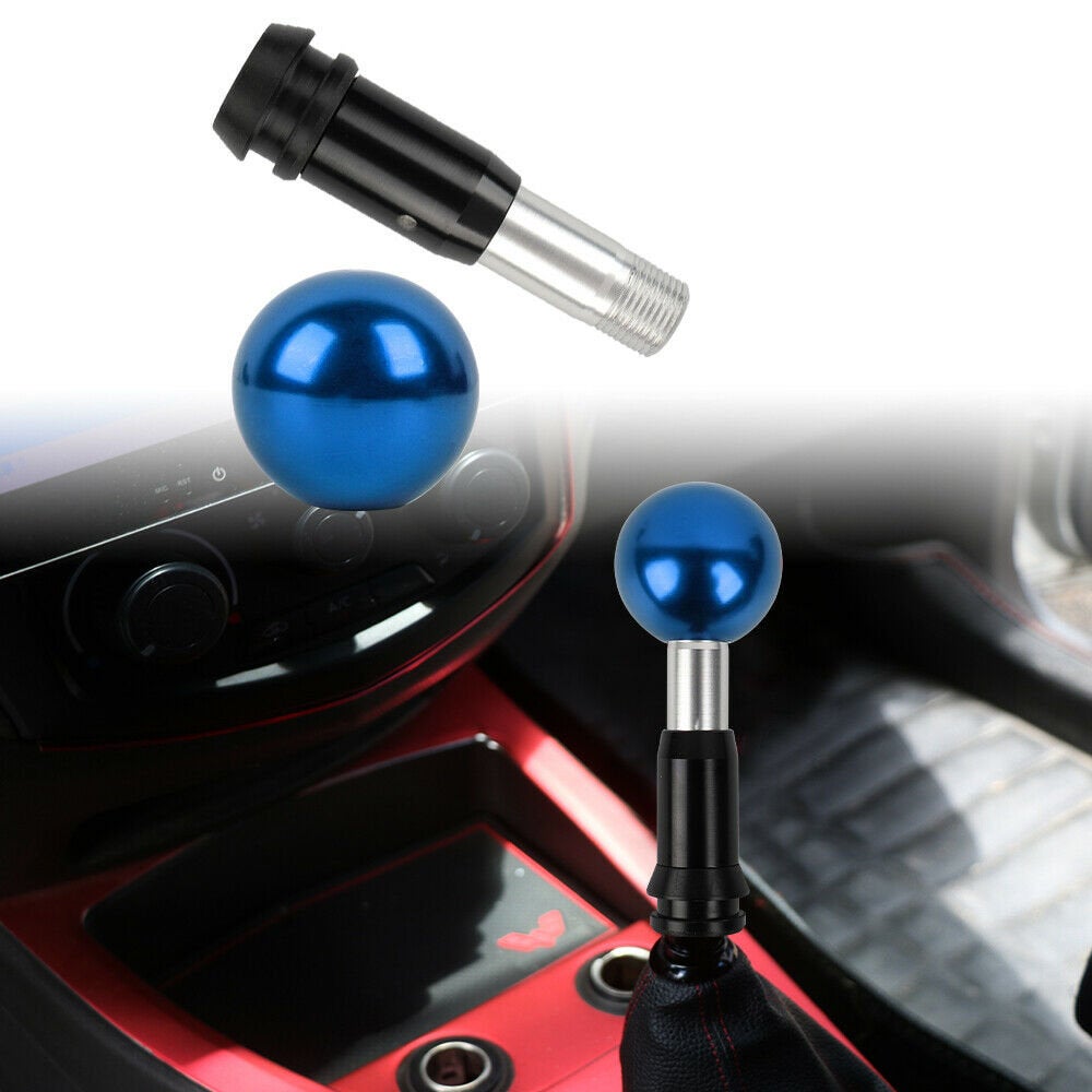 Brand New Universal Blue Aluminum Round Ball Shift Knob Manual Car Racing Gear Shifter M8 M10 M12