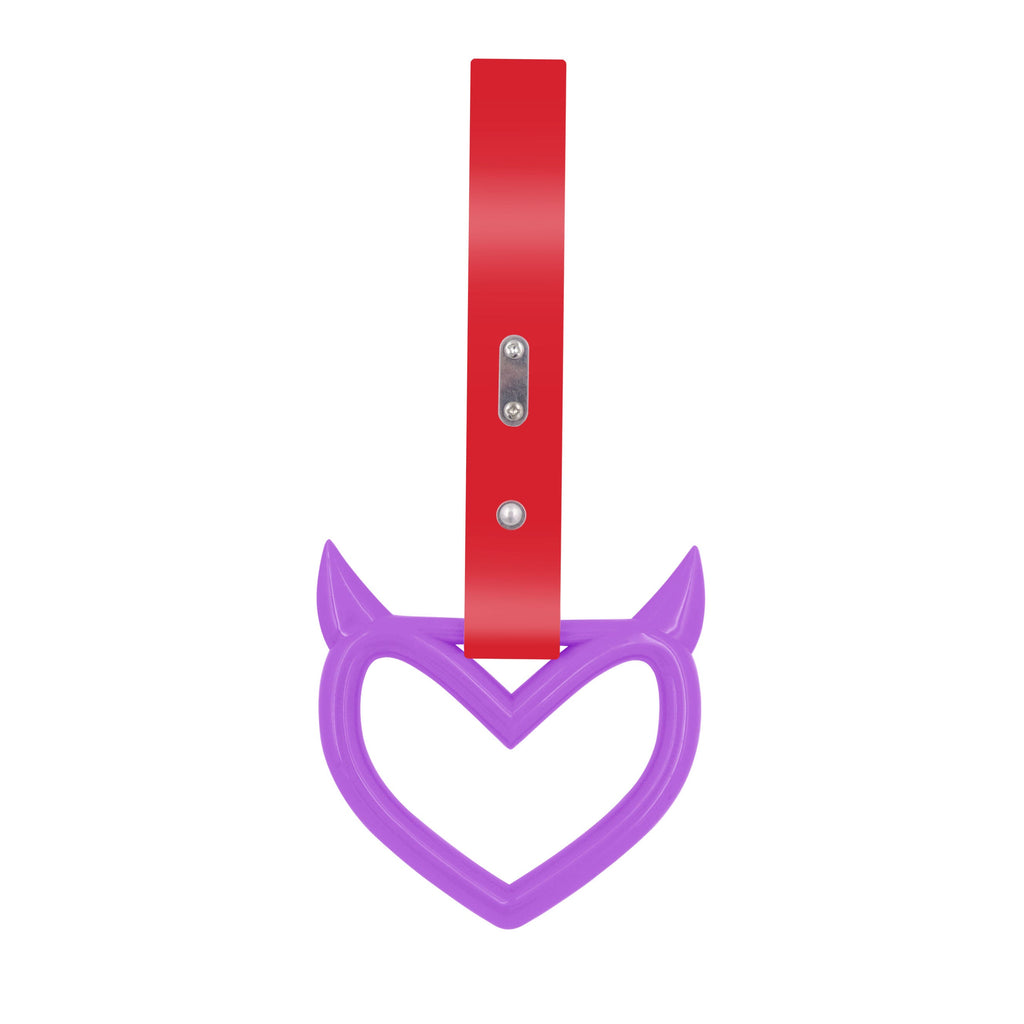 Brand New Devil Demon Heart Purple JDM TSURIKAWA Ring Subway Train Bus Handle Strap Charm Drift