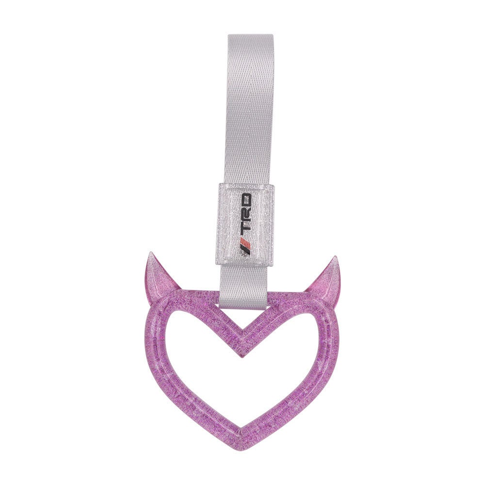 Brand New Devil TRD Demon Heart Purple JDM TSURIKAWA Ring Subway Train Bus Handle Strap Charm Drift