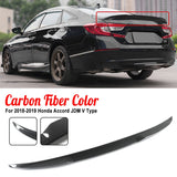 Brand New For 2018-2021 Honda Accord Carbon Fiber Look JDM V Style Rear Trunk Spoiler Wing Lip