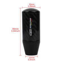 Load image into Gallery viewer, Brand New Universal MUGEN Black Carbon Fiber Manual Gear Stick Shift Knob Lever Shifter M12 M10 M8