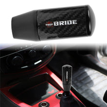 Load image into Gallery viewer, Brand New Universal Bride Black Carbon Fiber Manual Gear Stick Shift Knob Lever Shifter M12 M10 M8