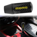 Brand New Universal Momo Black Carbon Fiber Manual Gear Stick Shift Knob Lever Shifter M12 M10 M8