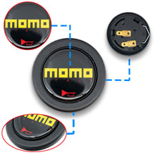 Load image into Gallery viewer, Brand New Universal Jdm Momo Car Horn Button Steering Wheel Center Cap Black