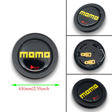 Load image into Gallery viewer, Brand New Universal Jdm Momo Car Horn Button Steering Wheel Center Cap Black