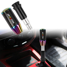 Load image into Gallery viewer, Brand New Universal Ralliart Neo-Chrome Carbon Fiber Automatic Gear Shift Knob Shifter Lever Head