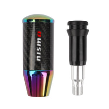 Load image into Gallery viewer, Brand New Universal Nismo Neo-Chrome Carbon Fiber Automatic Gear Shift Knob Shifter Lever Head