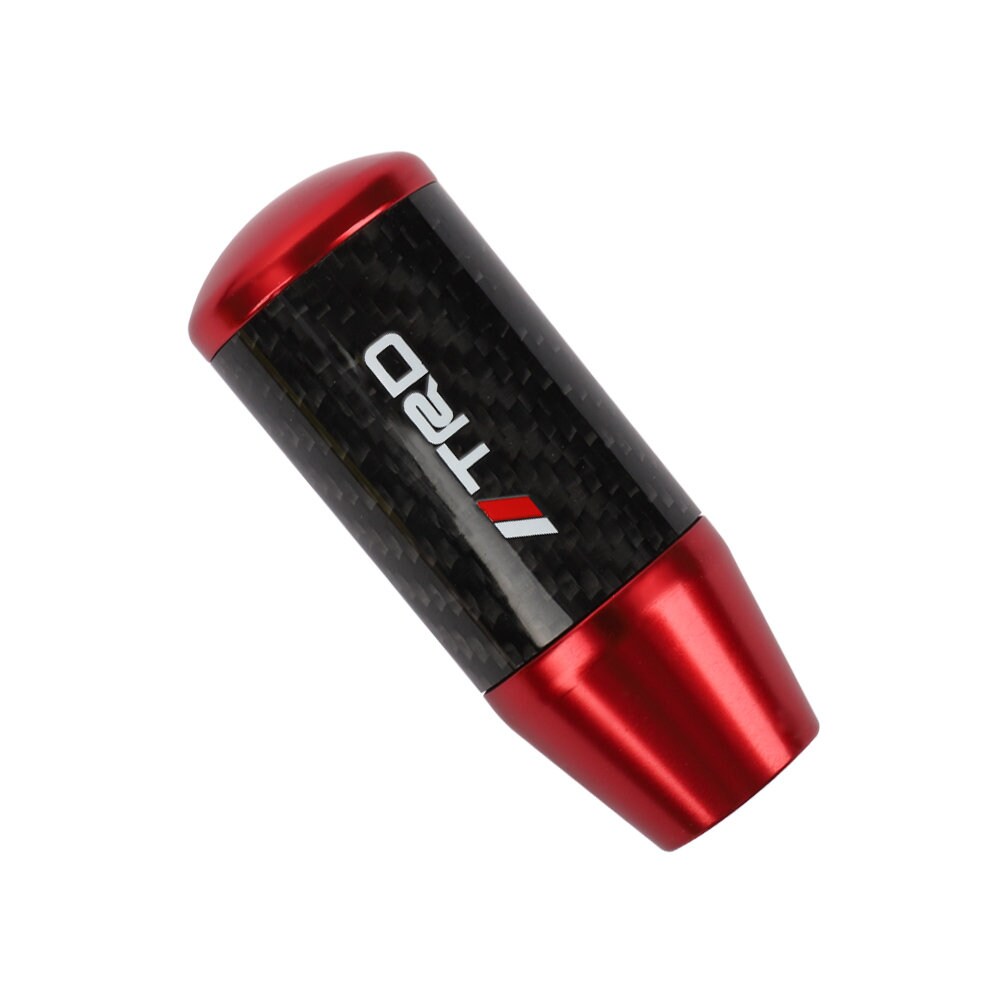 Brand New Universal TRD Red Carbon Fiber Manual Gear Stick Shift Knob Lever Shifter M12 M10 M8