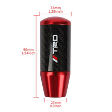 Load image into Gallery viewer, Brand New Universal TRD Red Carbon Fiber Manual Gear Stick Shift Knob Lever Shifter M12 M10 M8