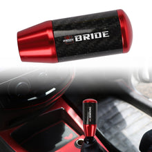 Load image into Gallery viewer, Brand New Universal Bride Red Carbon Fiber Manual Gear Stick Shift Knob Lever Shifter M12 M10 M8