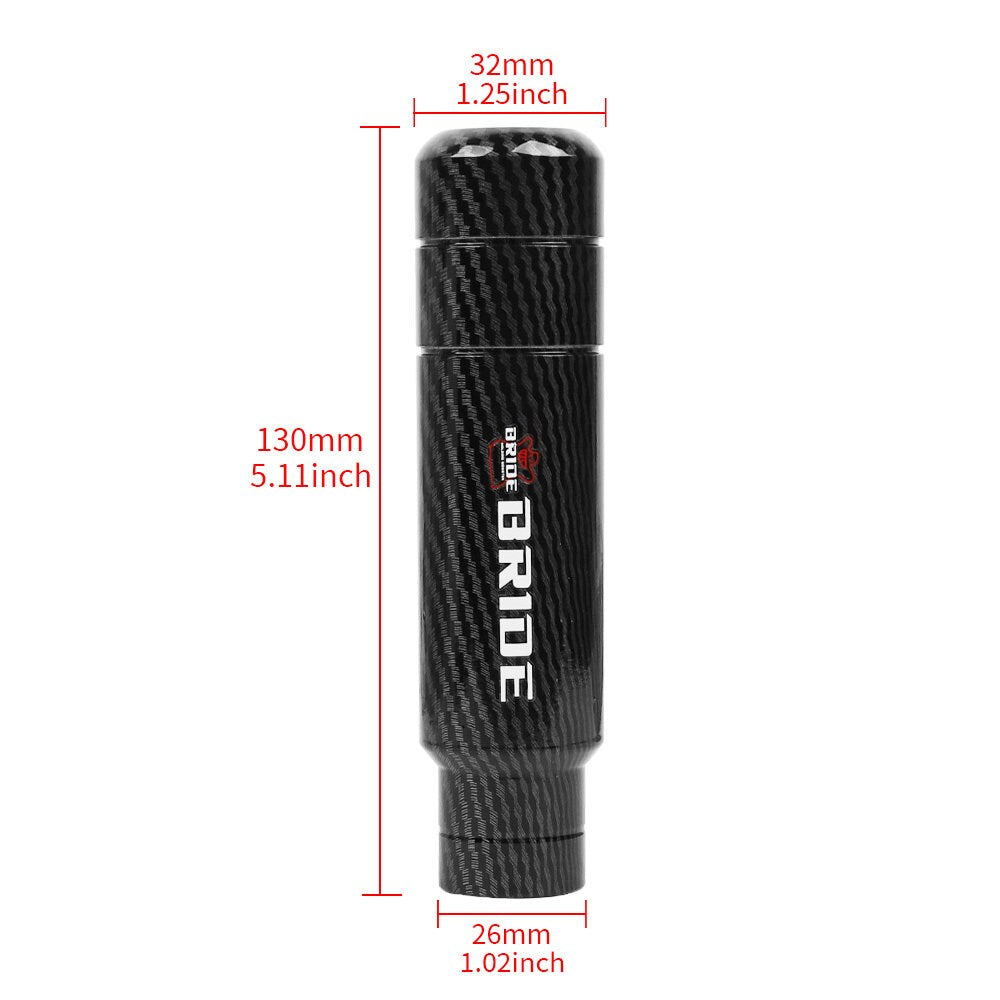 Brand New Universal Bride Carbon Fiber Aluminum Manual Gear Stick Shift Knob Shifter M8 M10 M12