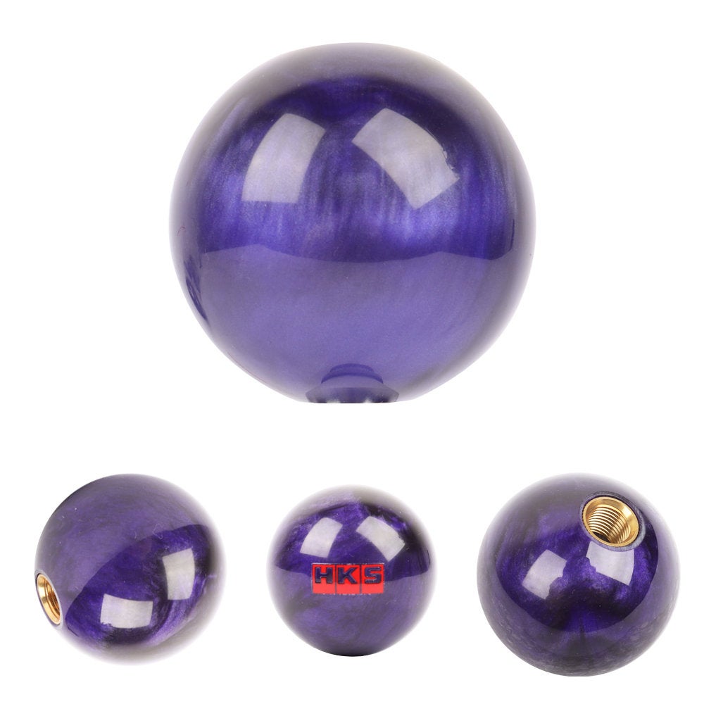 Brand New Universal HKS Pearl Purple Round Ball Shift Knob Car Gear MT Manual Shifter