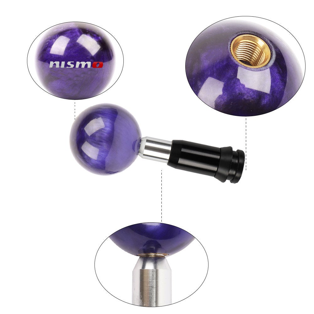 Brand New Universal Nismo Pearl Purple Round Ball Shift Knob Automatic Car Gear Shifter