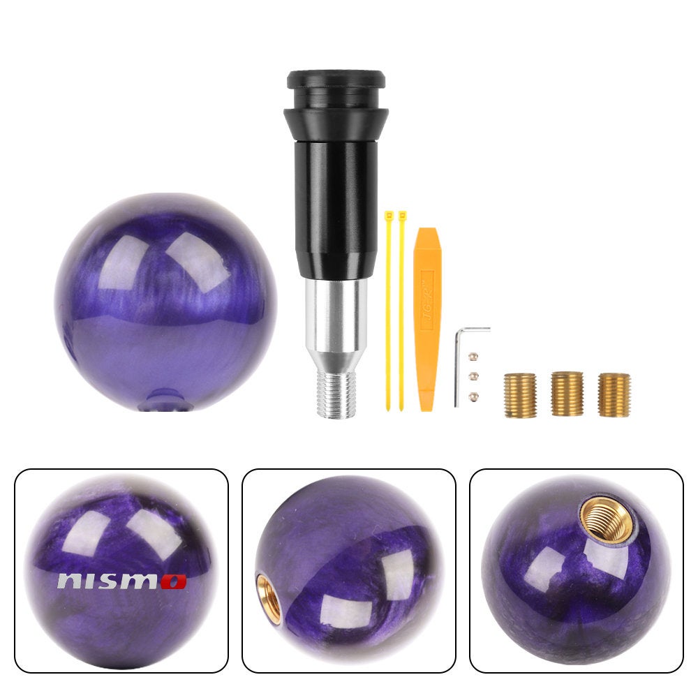 Brand New Universal Nismo Pearl Purple Round Ball Shift Knob Automatic Car Gear Shifter