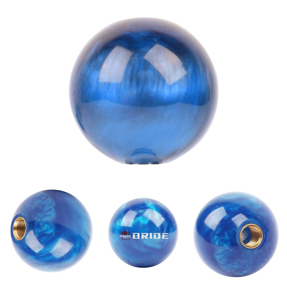 Brand New Universal Bride Pearl Blue Round Ball Shift Knob Car Gear MT Manual Shifter